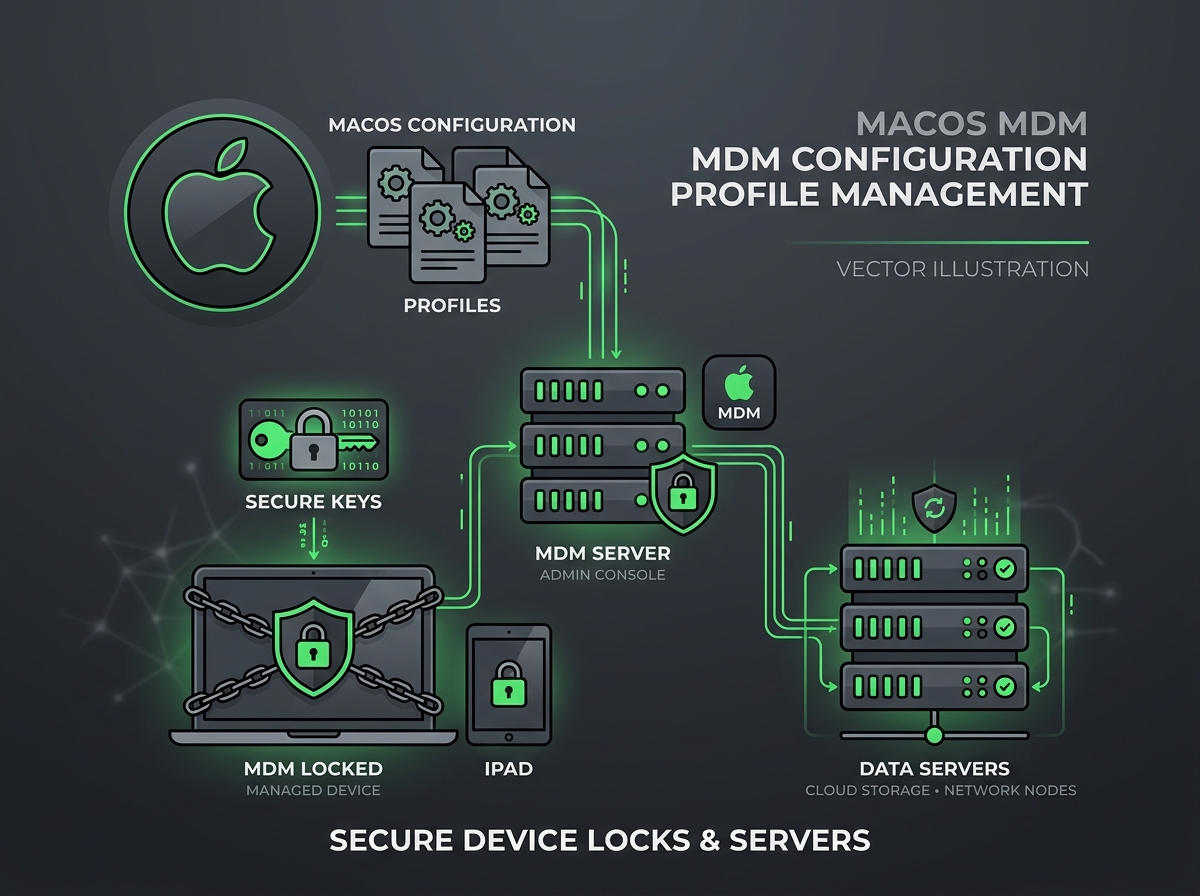 macOS MDM Configuration Profile Management Diagram
